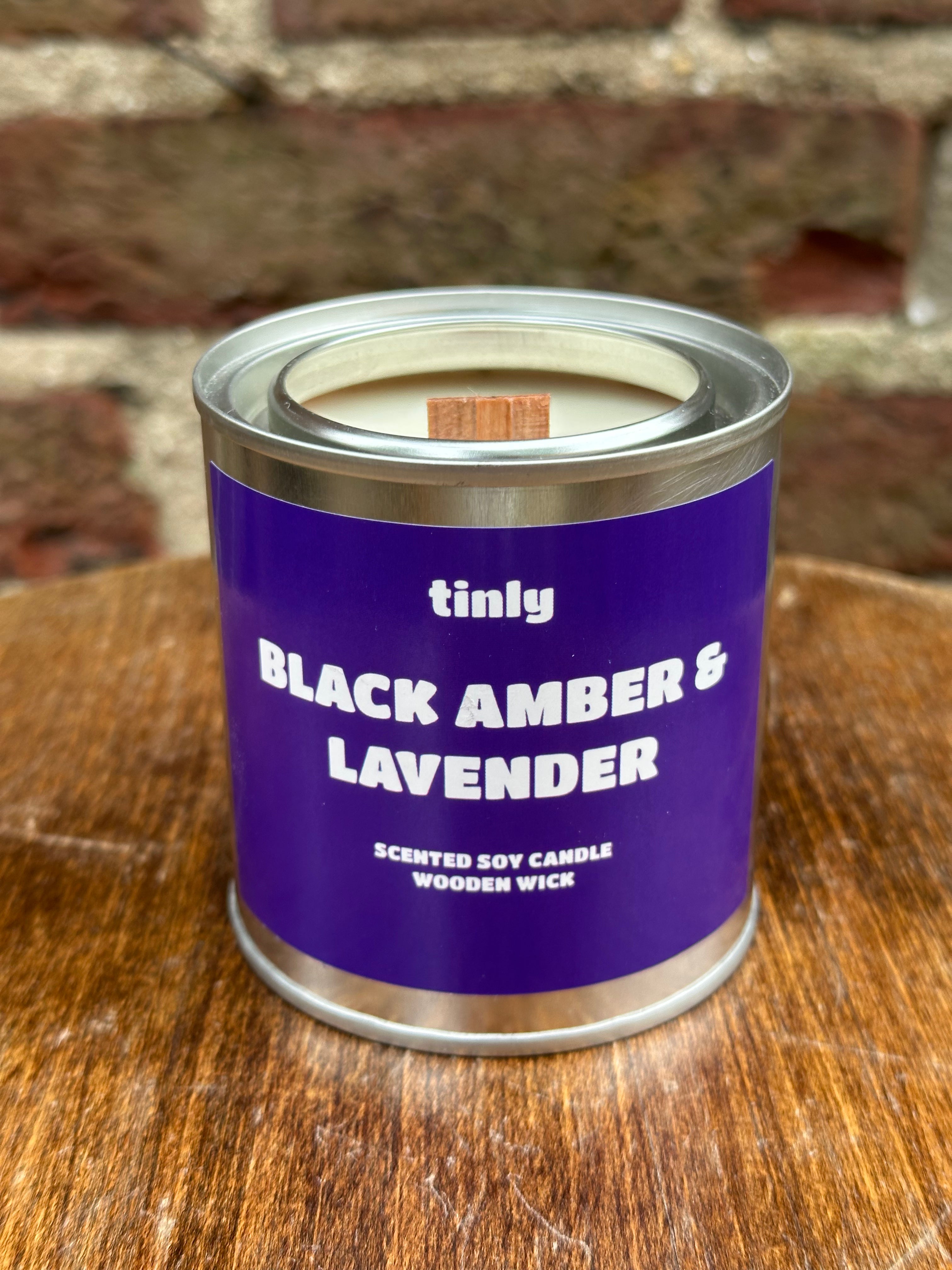Black Amber & Lavender - Scented Soy Candle