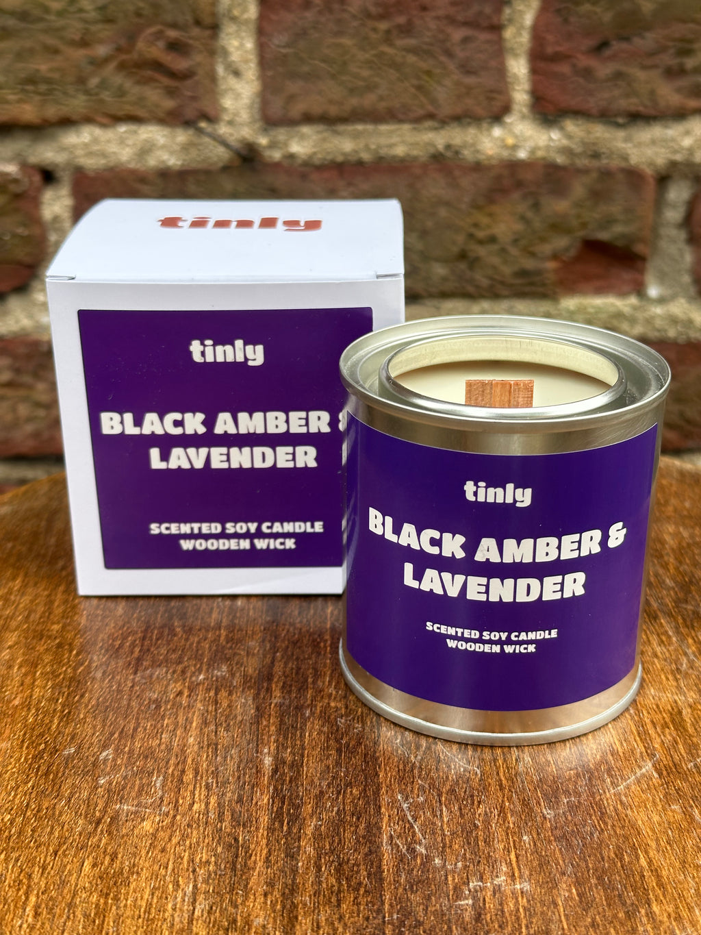 Black Amber & Lavender - Scented Soy Candle
