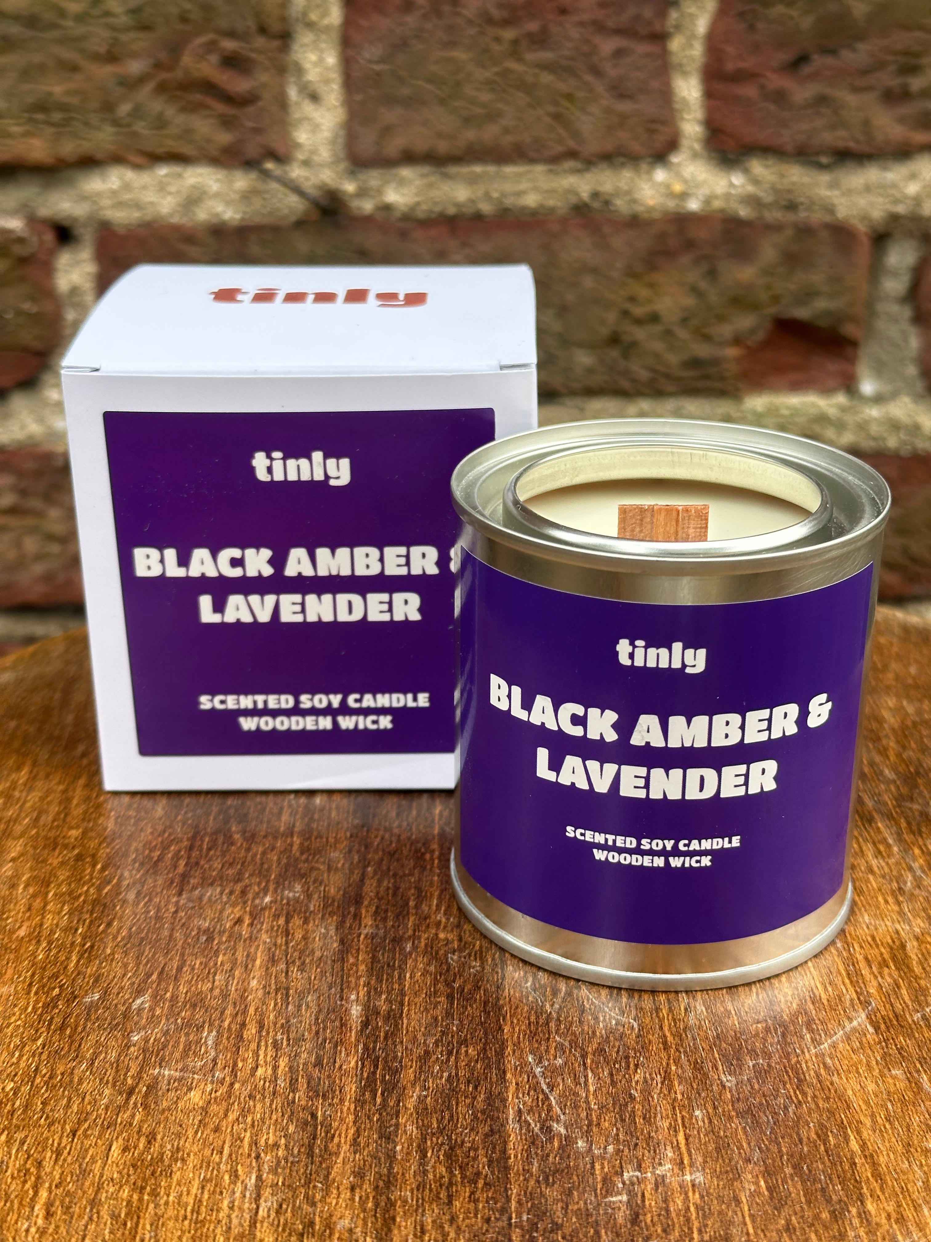 Black Amber & Lavender - Scented Soy Candle