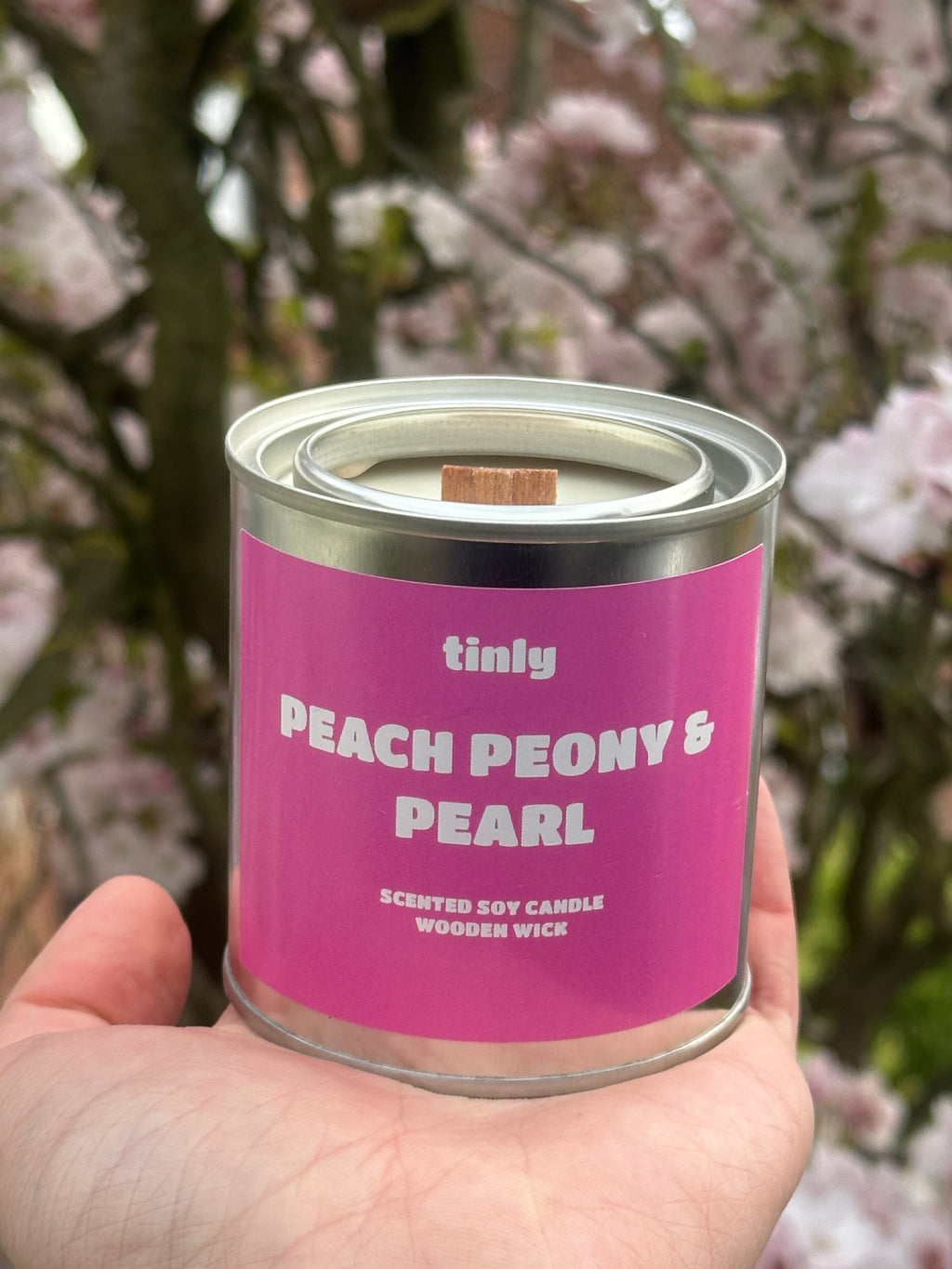 Peach Peony & Pearl - Scented Soy Candle