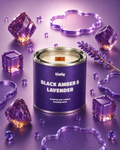 Black Amber & Lavender - Scented Soy Candle