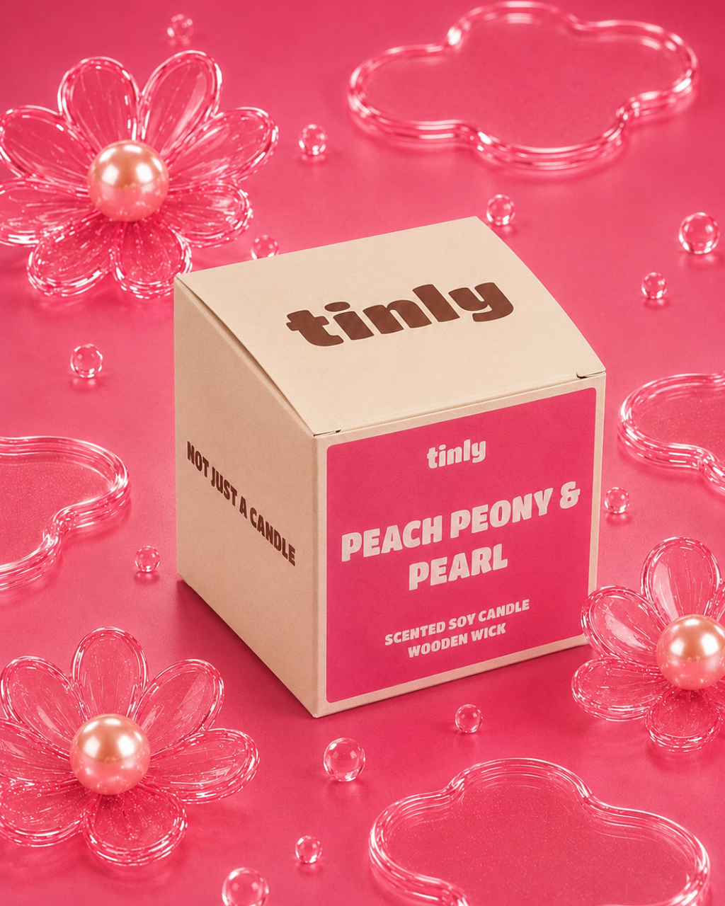 Peach Peony & Pearl - Scented Soy Candle